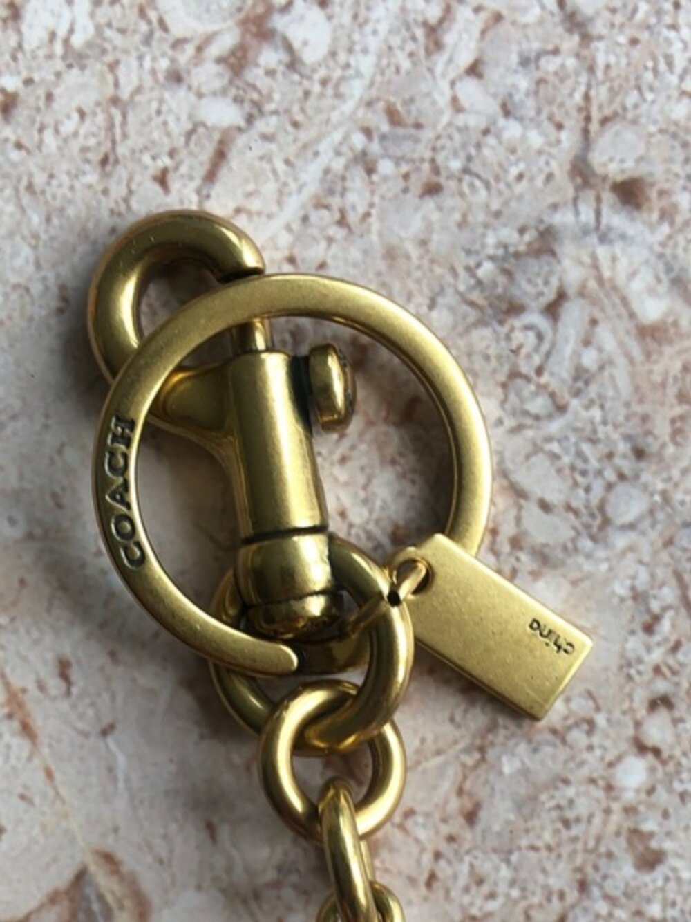 Coach Pink Glitter Cherry Key Charm with Gold Hardware - Picture 2 of 3